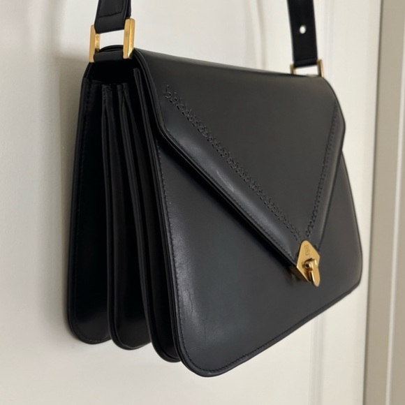 Bally vintage 90’s smooth leather black shoulder bag - Picture 7 of 15